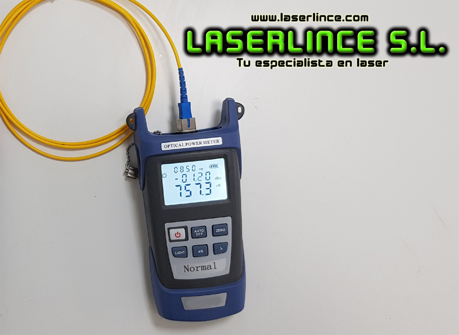 Medidor de potencia laser en fibra Ã³ptica 800-1700nm
